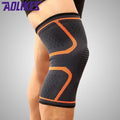 AOLIKES Knee Support Knee Pads Brace Kneepad Gym Weight lifting Knee Wraps Bandage Straps Guard Compression Knee Sleeve Brace-Orange-XL-JadeMoghul Inc.
