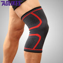 AOLIKES Knee Support Knee Pads Brace Kneepad Gym Weight lifting Knee Wraps Bandage Straps Guard Compression Knee Sleeve Brace-Red-XL-JadeMoghul Inc.