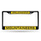 Black License Plate Frame Appalachian State Black Laser Chrome Frame