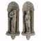 Appeal Ceramic Wall decors, Set of 2, Gray-Decorative Objects and Figurines-Gray-ceramic-JadeMoghul Inc.