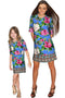 Aquarelle Grace Shift Floral Mother and Daughter Dress-Aquarelle-18M/2-Blue/Pink/Green-JadeMoghul Inc.