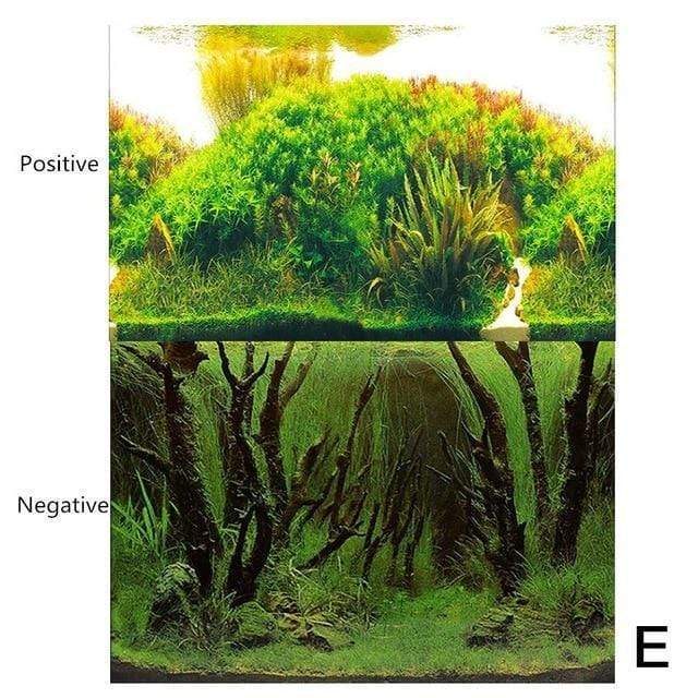 Aquarium Landscape Sticker Poster Fish Tank 3D Background Painting Sticker Double-sided Ocean Sea Plants Backdrop Aquarium Decor AExp