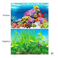 Aquarium Landscape Sticker Poster Fish Tank 3D Background Painting Sticker Double-sided Ocean Sea Plants Backdrop Aquarium Decor AExp