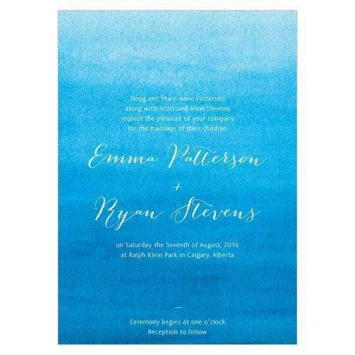 Aqueous Invitation Bright Purple (Pack of 1)-Invitations & Stationery Essentials-Carribean Blue-JadeMoghul Inc.