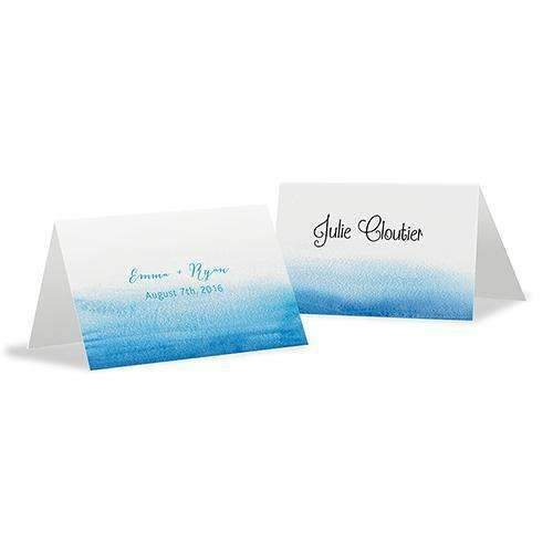 Aqueous Place Card With Fold Bright Purple (Pack of 1)-Table Planning Accessories-Carribean Blue-JadeMoghul Inc.