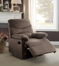 Arcadia Recliner, Light Brown Woven Fabric-Recliner Chairs-Light Brown-Woven Fabric Wood Ply FoamMetal Recliner-JadeMoghul Inc.