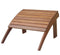 Arched Wooden Ottoman with Slatted Design and straight Legs,Teak Brown
