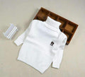 ARFANNY Fall and winter baby sweater. The girl playing high-necked sweater. High-quality soft infant clothing. baby boy clothes-White-9M-JadeMoghul Inc.