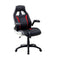 Argon Contemporary Racing Car Office Chair, Black & Red Finish-Living Room Furniture Sets-Black, Red-Metal Leather-JadeMoghul Inc.