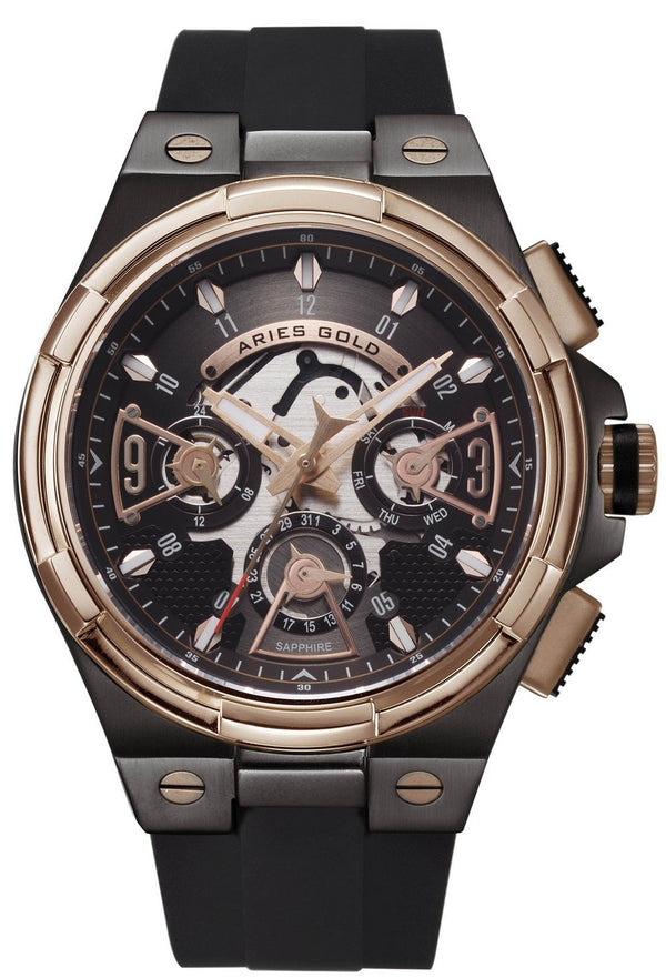 Aries Gold Inspire Lightning Quartz G 7003 BKRG-BKRG Men's Watch-Branded Watches-Blue-JadeMoghul Inc.