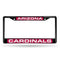 Cadillac License Plate Frame Arizona Cardinals Black Laser Chrome Frame