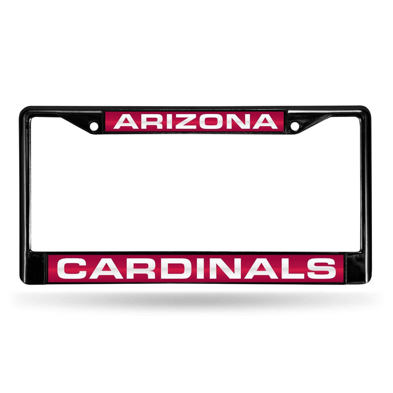 Cadillac License Plate Frame Arizona Cardinals Black Laser Chrome Frame