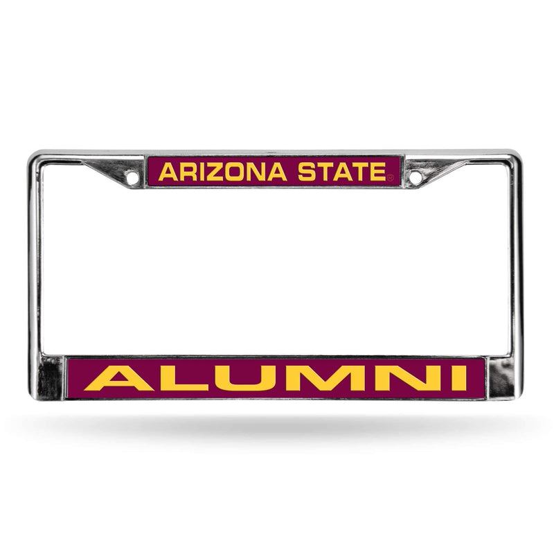 Subaru License Plate Frame Arizona State Alumni Red Laser Chrome Frame