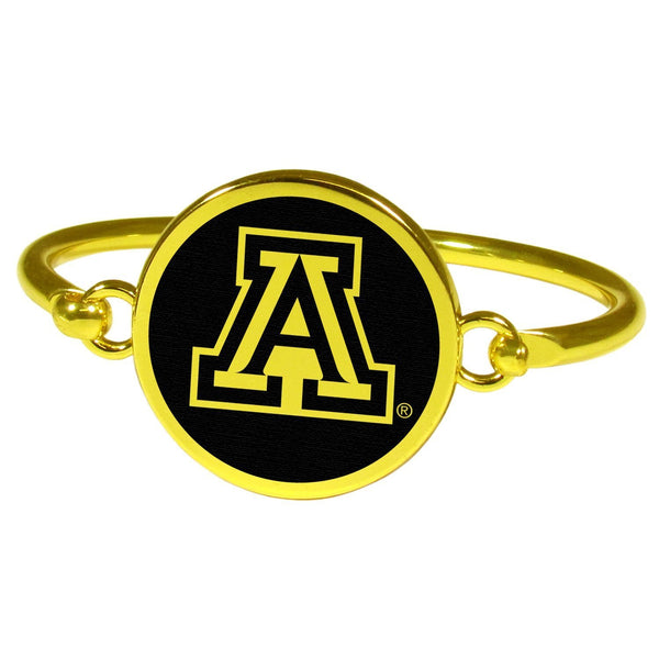 Arizona Wildcats Gold Tone Bangle Bracelet-NCAA,Arizona Wildcats,Jewelry & Accessories-JadeMoghul Inc.