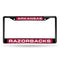 Black License Plate Frame Arkansas Black Laser Chrome Frame