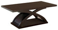 Arkley Contemporary Style Coffee Table, Dark Walnut-Coffee Tables-Dark Walnut-Tempered Glass Solid Wood Wood Veneer & Others-JadeMoghul Inc.