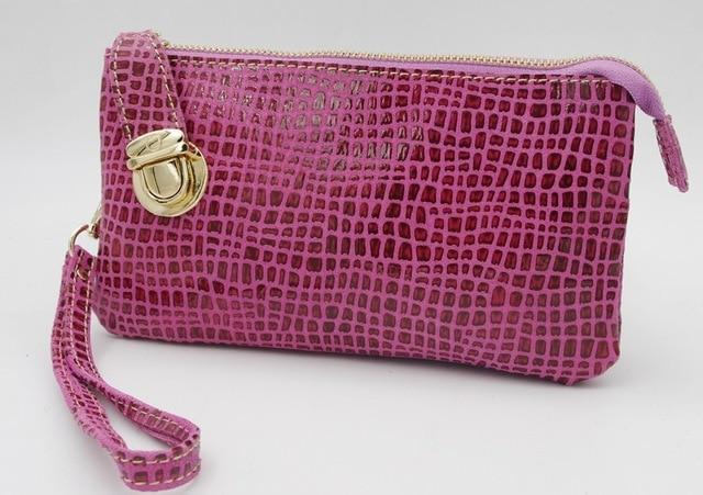 Arliwwi Brand Double Layer Large Capacity Shiny Snake Pattern Women Real Cow Leather Cluth Handbags Bags With Chain Strap-Pink-JadeMoghul Inc.