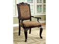Arm Chair, Cherry Brown-Armchairs and Accent Chairs-Brown-Wood Fabric-JadeMoghul Inc.