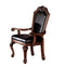 Wooden Arm Chair , Cherry Brown And Black, Set Of 2