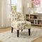 Armchairs and Accent Chairs Ollano Accent Chair, Multicolor Floral Fabric Benzara