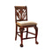 Armchairs and Accent Chairs Petersburg II Traditional Counter Height Chair,Cherry Finish, Set Of 2 Benzara