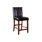 Armchairs and Accent Chairs Rockford I Contemporary Pub Chair, Dark Oak, Set Of 2 Benzara