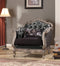 Armchairs and Accent Chairs Royal Chair with Pillow, Silver and Gray Benzara