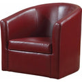 Armchairs and Accent Chairs Slickly Compact Accent Chair, Red Benzara