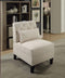 Susanna Accent Chair with Pillow, White Linen