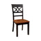 Torrington Cottage Side Chair With Wooden Seat, Black & Oak , Set Of 2
