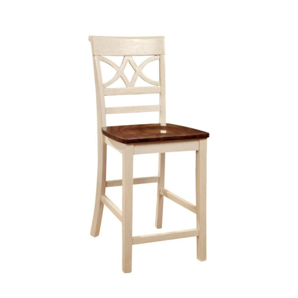 Torrington II Counter Height Chair, Vintage White & Cherry, Set Of 2