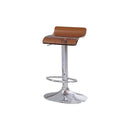Trixy Contemporary Bar Chair Brown Color With Acrylic Seat, Set Of 2