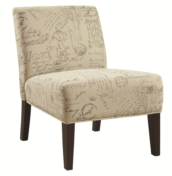 Ultra-Modern Accent Chair, White/Gray