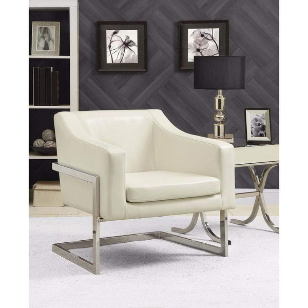 Utterly Elegant Accent Chair, White