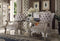 Armchairs and Accent Chairs Versailles Accent Chair Pillow, Ivory Velvet & Bone White Benzara