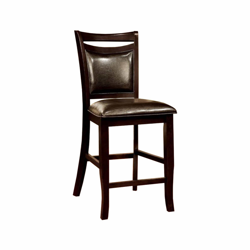 Woodside II Transitional Counter Height Chair Expresso, Set Of Two