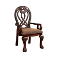 Wyndmere Traditional Arm Chair, Cherry Finish, Set Of 2