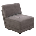 Armless Chair With Back Cushion, Gray-Office Chairs-Gray-Plywood FramePlastic Metal & Fiber-JadeMoghul Inc.