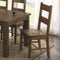 Armless Wooden Dining Side Chair, Rustic Golden Brown, Set of 2-Dining Chairs-Brown-Wood-JadeMoghul Inc.