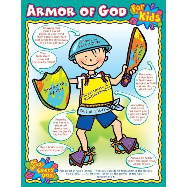 ARMOR OF GOD FOR KIDS CHART-Learning Materials-JadeMoghul Inc.