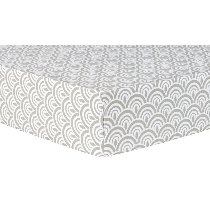 Art Deco Scallop Fitted Crib Sheet-ART DCO-JadeMoghul Inc.