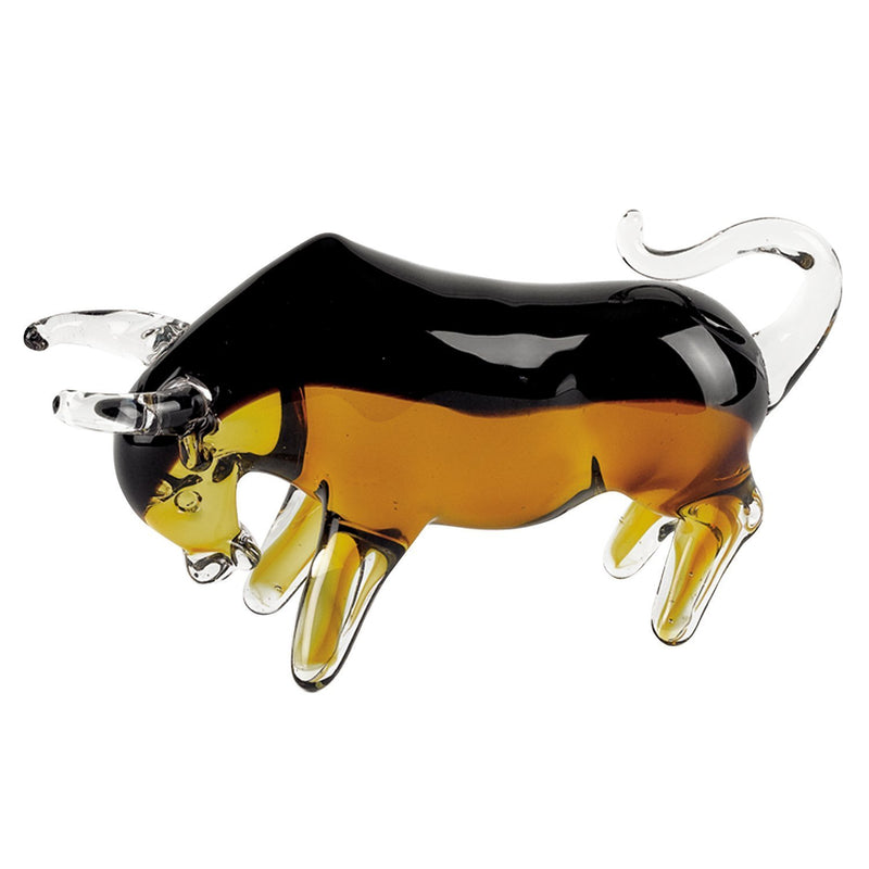 Glass Art  - Art Glass Bull L8Xh4"