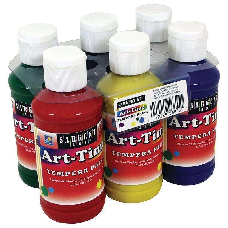 ART TIME 4OZ TEMPERA 6ST PRIMARY-Arts & Crafts-JadeMoghul Inc.