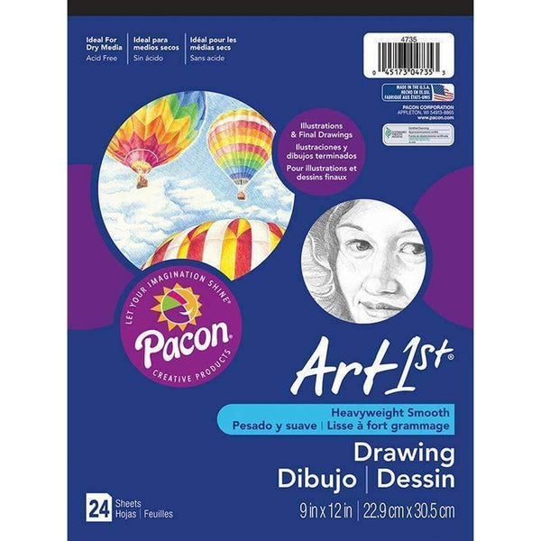 ART1ST DRAWING PAD 9X12 24 SHT WHT-Arts & Crafts-JadeMoghul Inc.