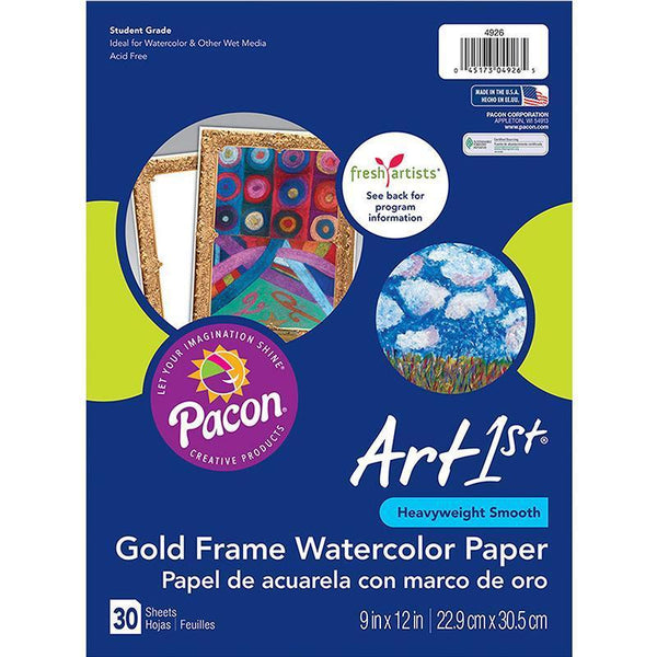 ART1ST GOLD FRAME WATERCOLOR PAPER-Arts & Crafts-JadeMoghul Inc.
