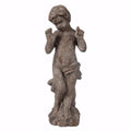 Artful Adorner Boy Figurine-Sculptures-Brown-CERAMIC-JadeMoghul Inc.