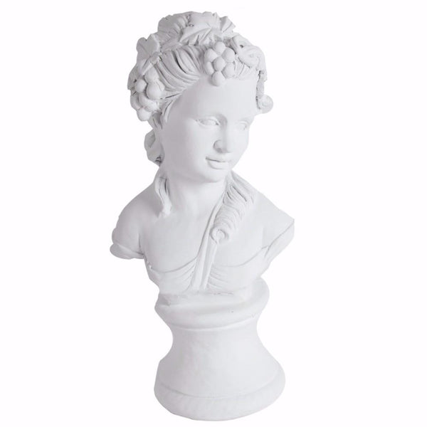 Artfully decorous Female Sculpture-Sculptures-White-resin fibre glue-JadeMoghul Inc.