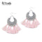 Artilady fashion boho tassel earring vintage bohemia women jewelry new year gift-pink-JadeMoghul Inc.