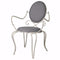 Artistic Geometry Style Chair-Armchairs and Accent Chairs-Gray-MetalSpongeLinen-JadeMoghul Inc.