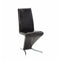 Artistically Charmed Metal Side Chair, Black, Set of 2-Armchairs and Accent Chairs-Black-Pvc & Upholstery-Black-JadeMoghul Inc.